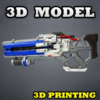 Soldier 76 assault rifle 3D model