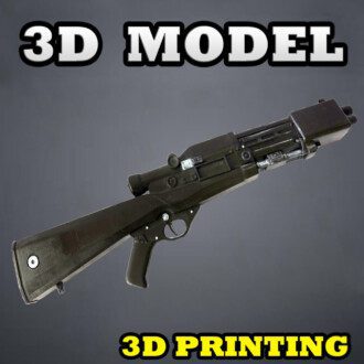 TL-50 Heavy Repeater blaster from Star Wars 3D model