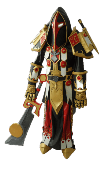 Paladin Tier 2 and costume and Ashbringer from World Of Warcraft