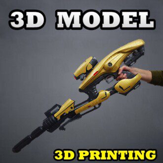 Vex Mythoclast fusion rifle 3D model from Destiny
