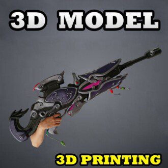 Widowmaker Black Lily sniper rifle 3D model