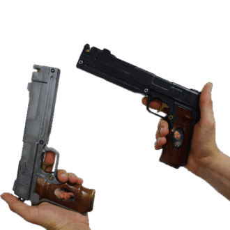 Ebony and Ivory pistol prop replica