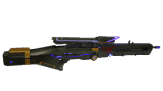 Pimpernel rifle prop with LEDs